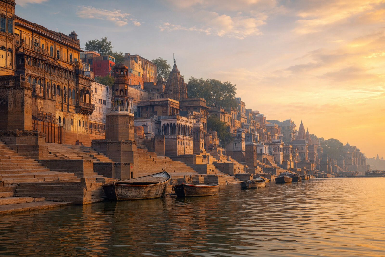 Generated editorial hero image for the city of Varanasi