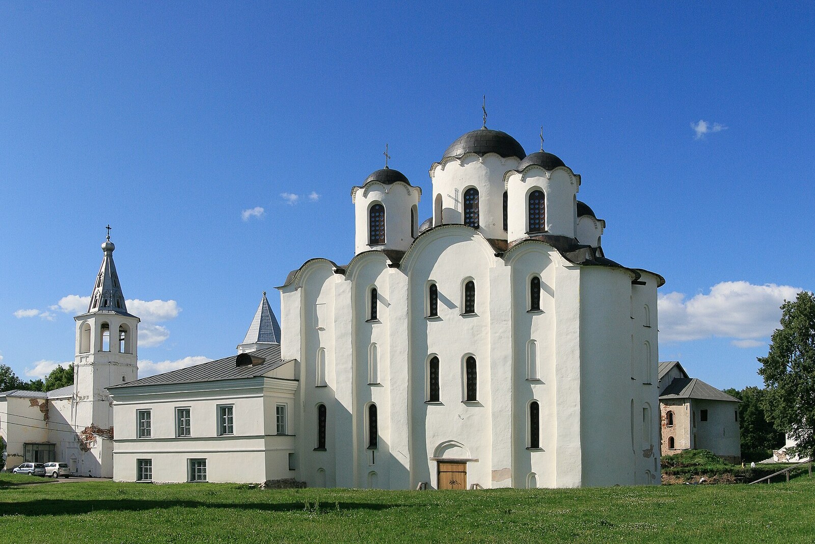 The five-domed St Nicholas Cathedral at Yaroslav's Court.
