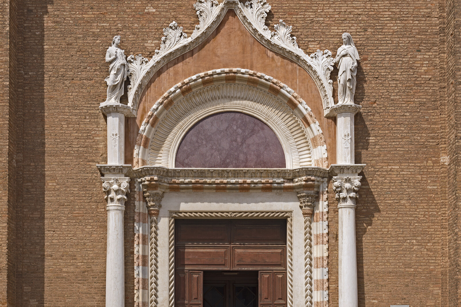 Gothic portal of the Church of Madonna dell'Orto in Cannaregio
