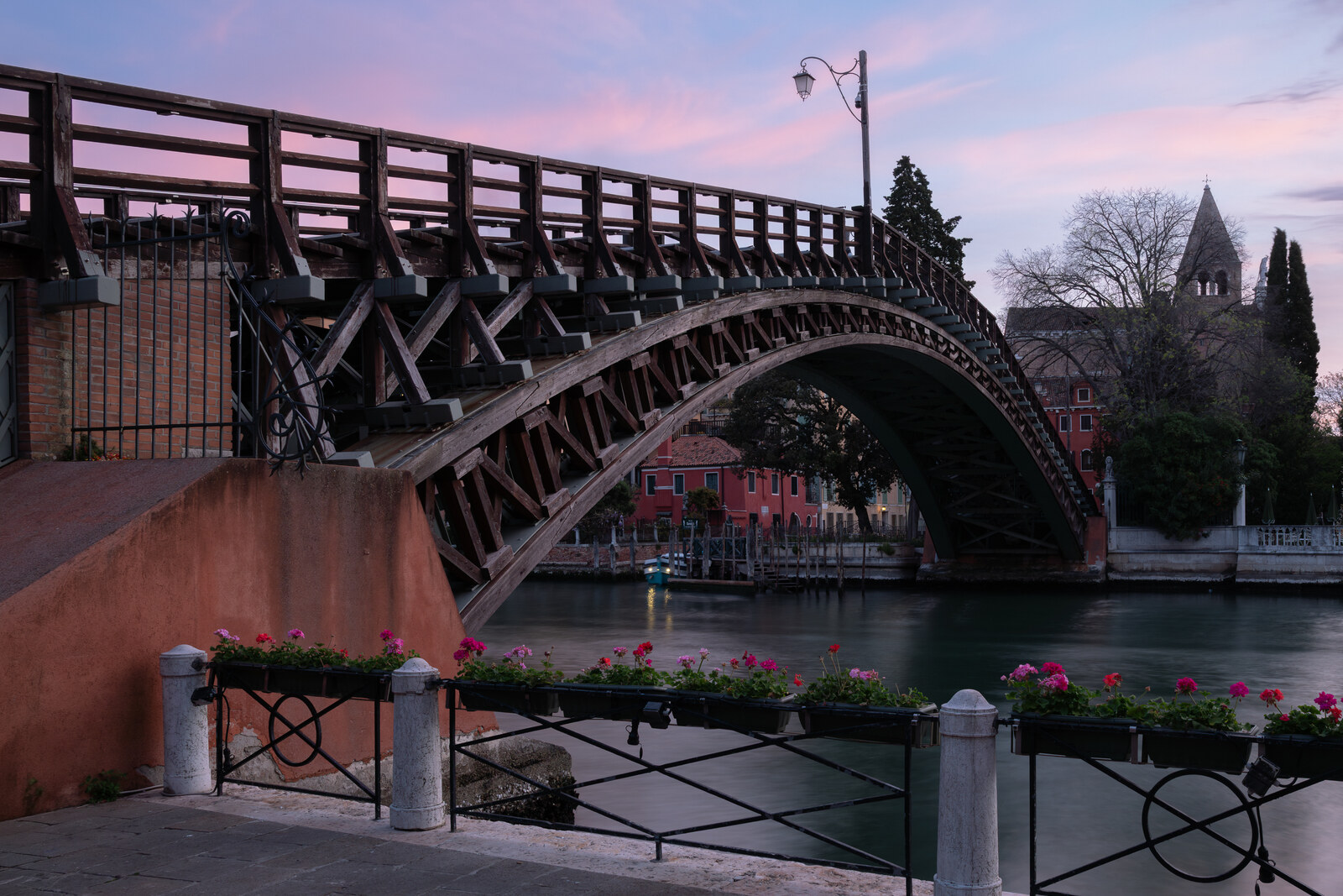 Accademia Bridge in Venice over the Grand Canal.