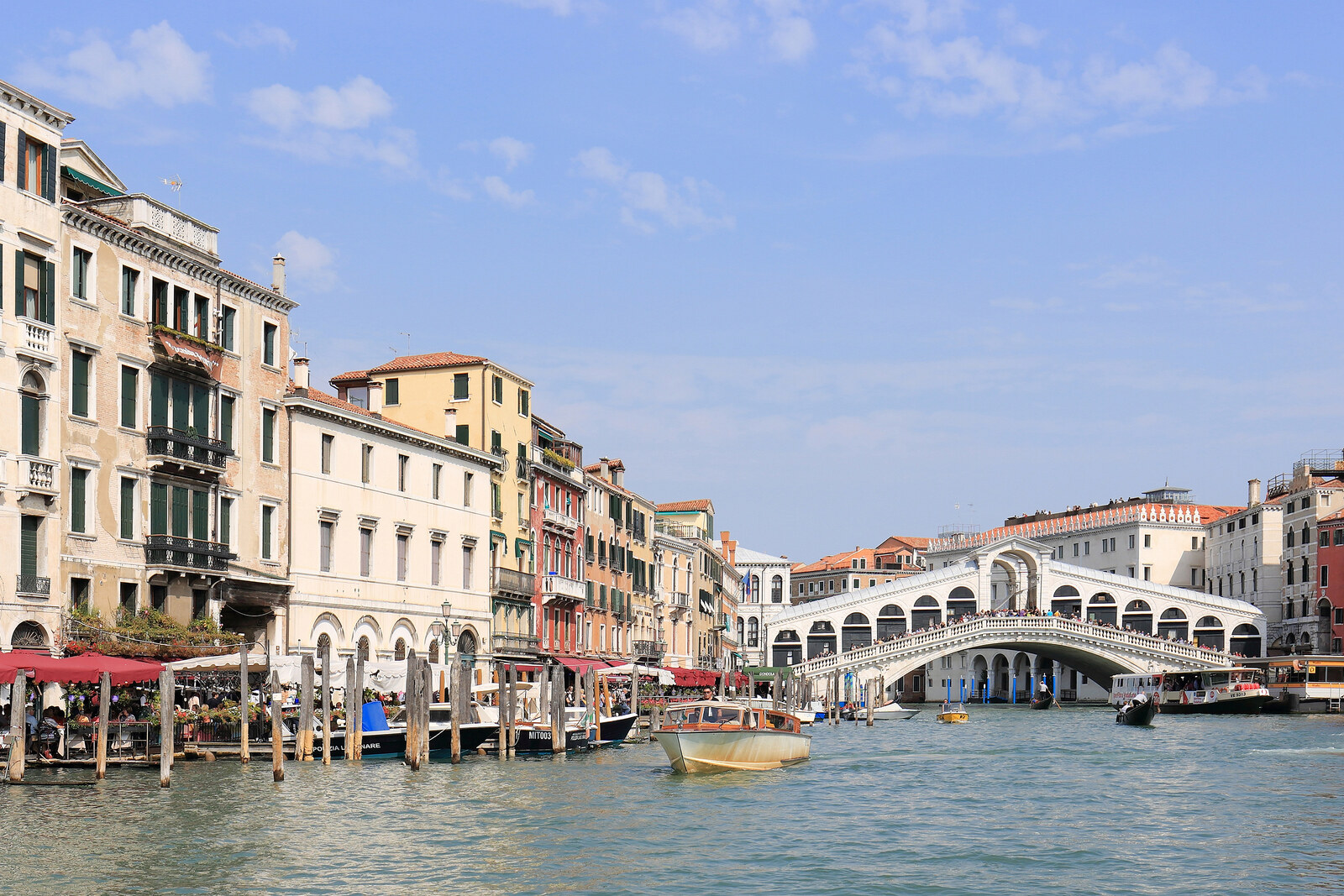 The Grand Canal and Rialto Bridge in Venice