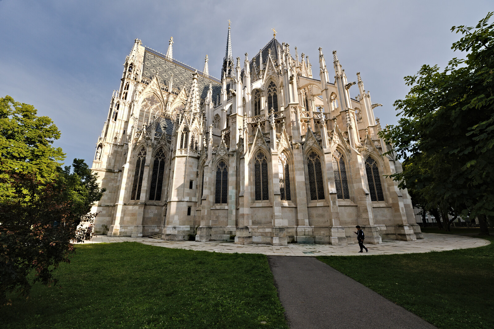 Votive Church with its two neo-Gothic towers and ornate facade