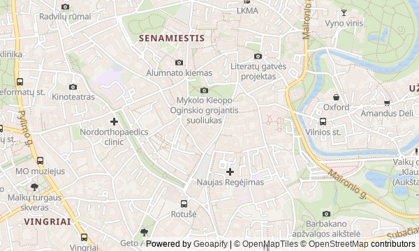 Walk map: Power and Faith in Old Vilnius