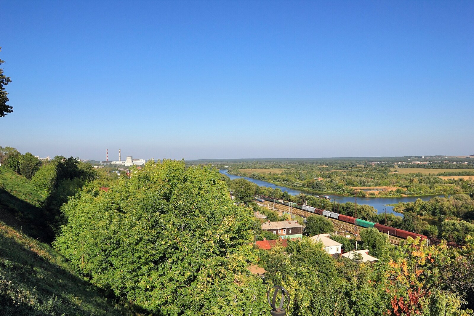 A broad view from Vladimir’s hill over the floodplain and the Klyazma River.