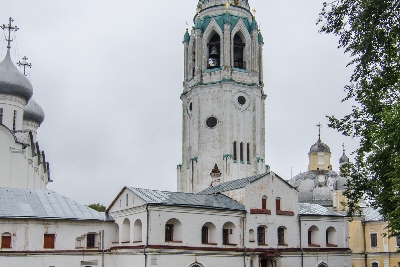 The tall bell tower of Sophia Cathedral in Vologda.