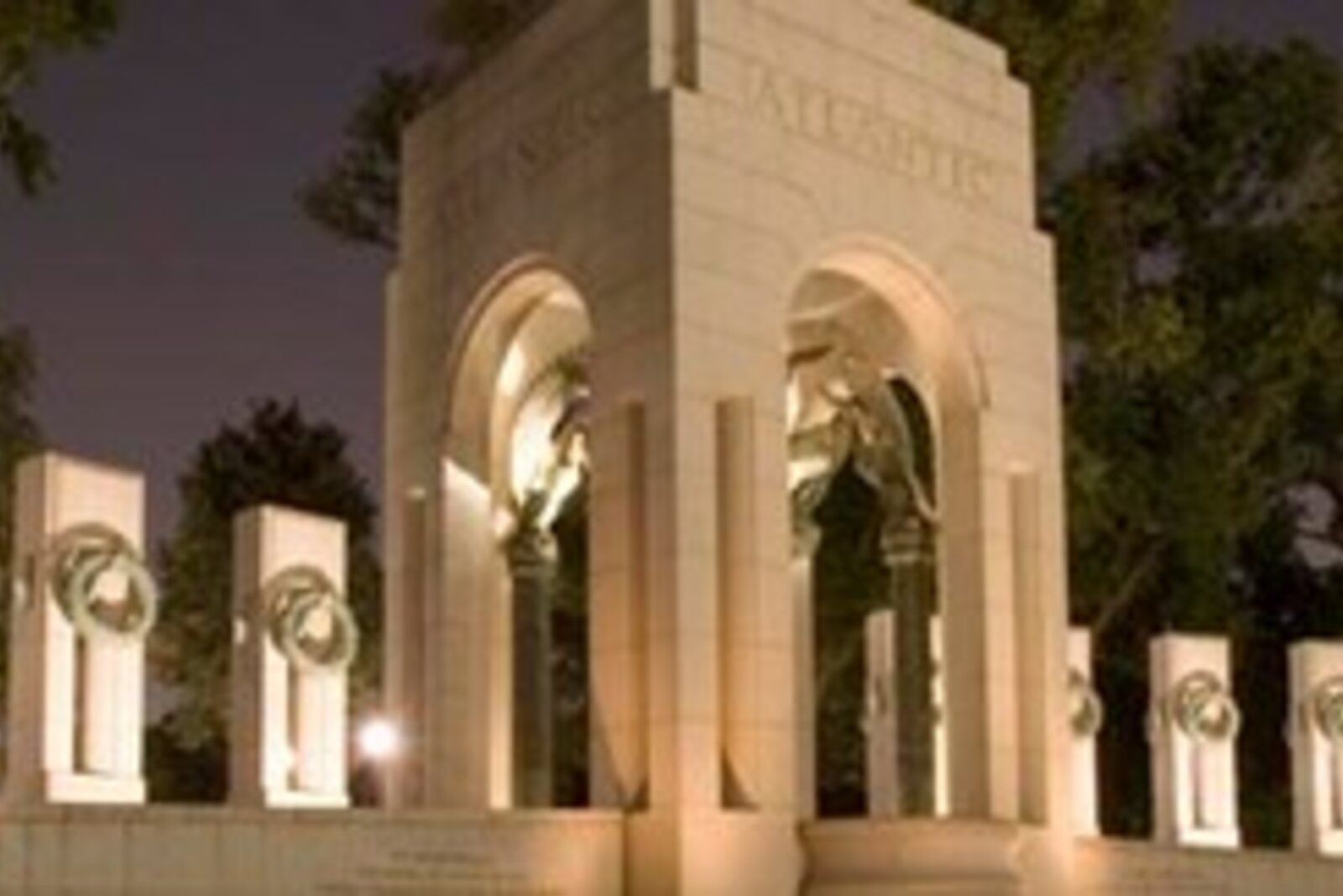 Granite columns of the National World War II Memorial.