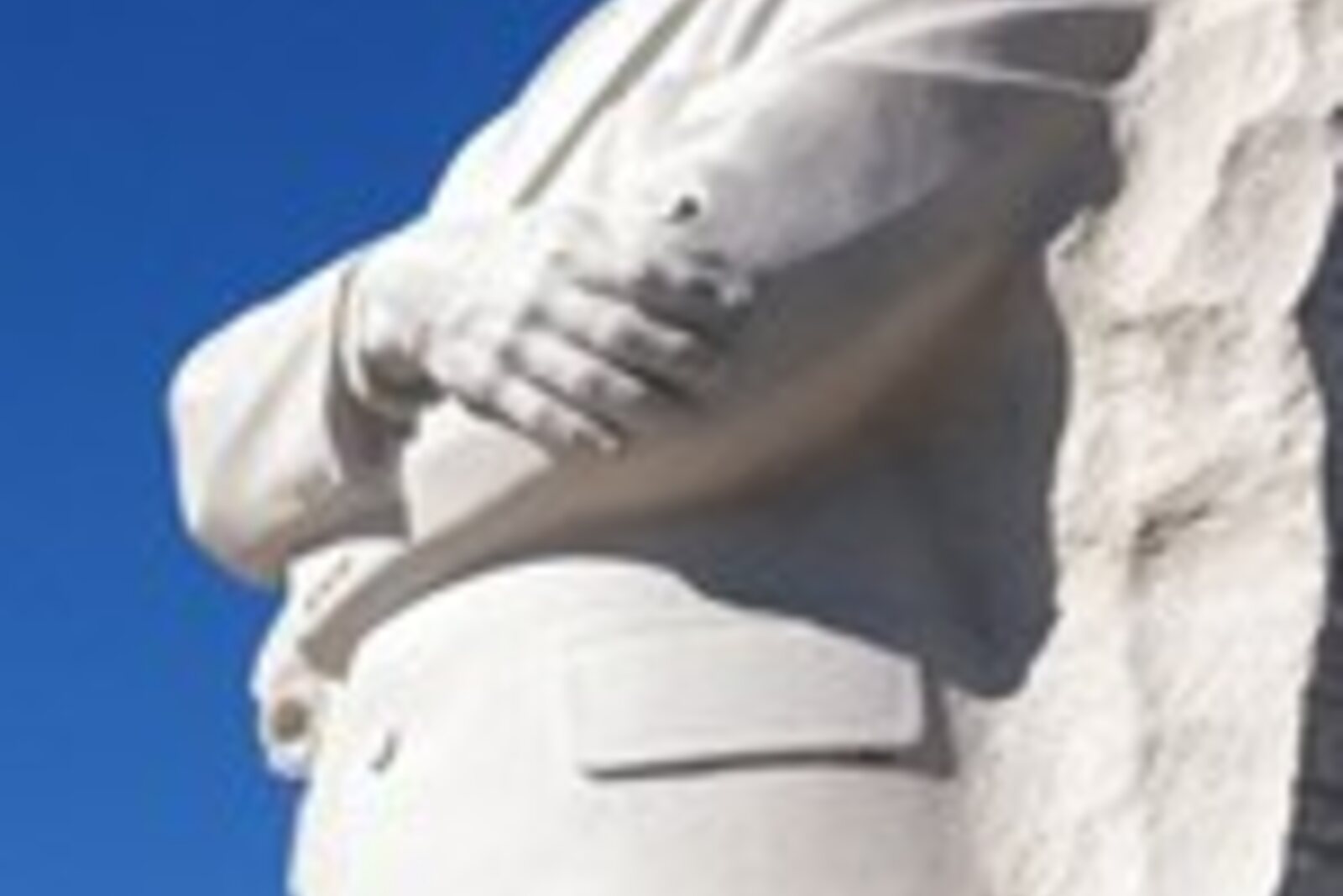The Stone of Hope with the figure of Martin Luther King Jr.