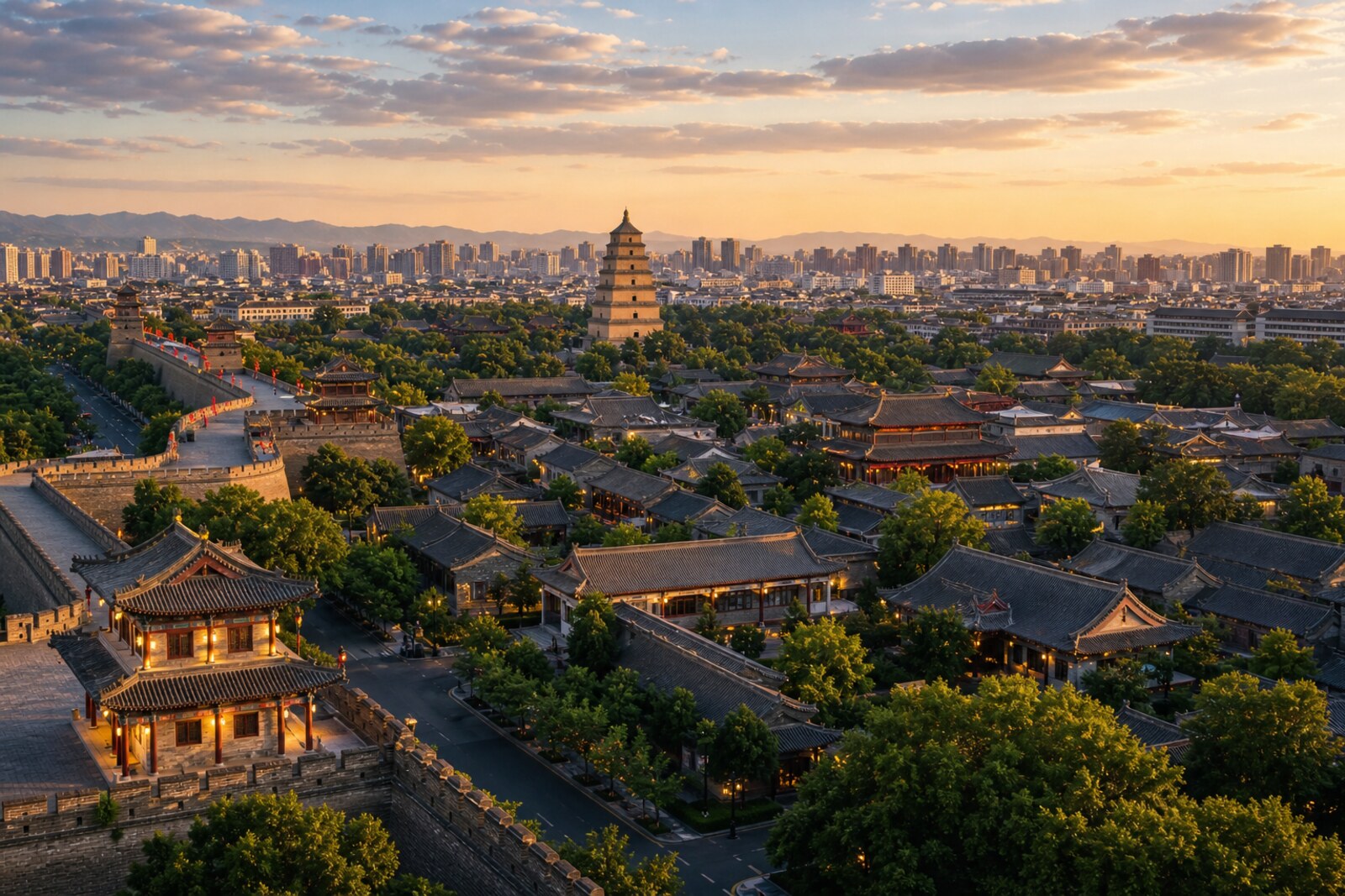 Editorial hero image generated for the city of Xi'an