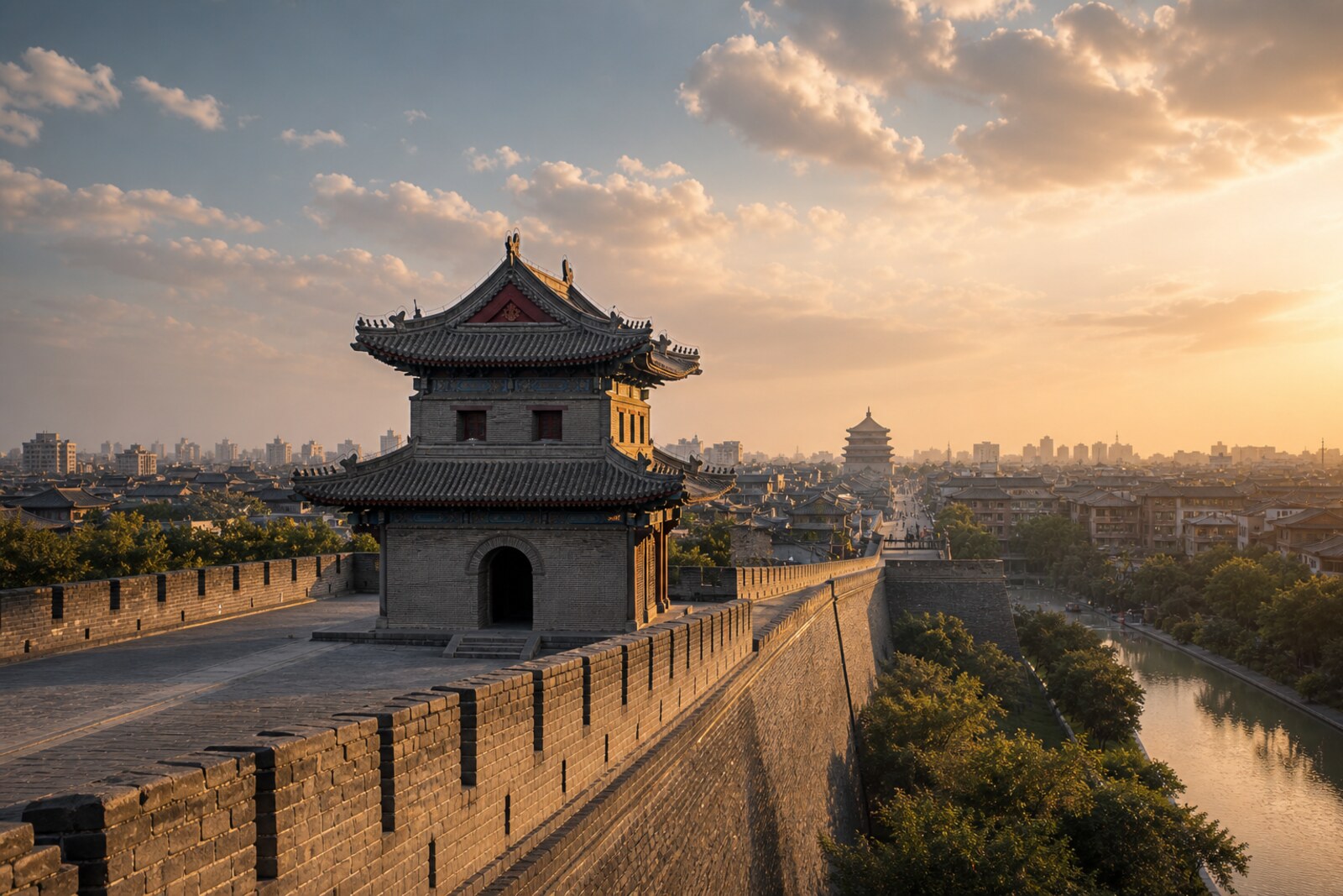 Generated editorial cover image for the “xian-city-wall-bell-drum” route