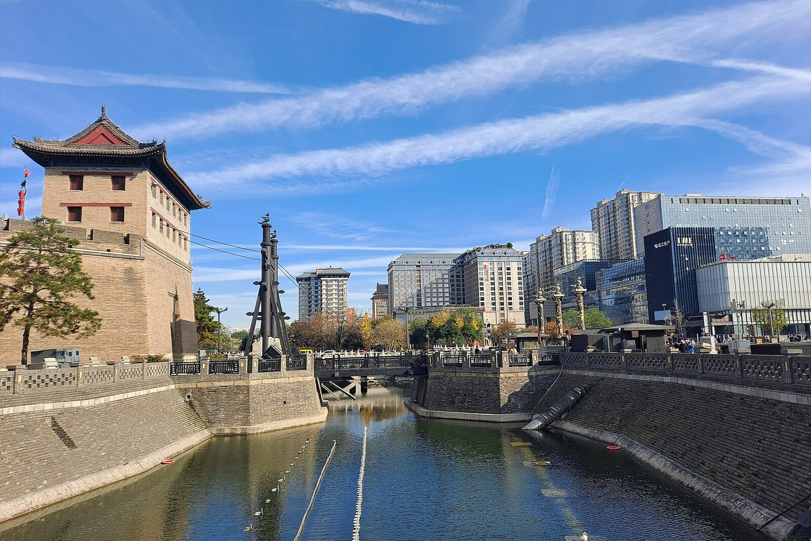 The moat by Xi'an City Wall.