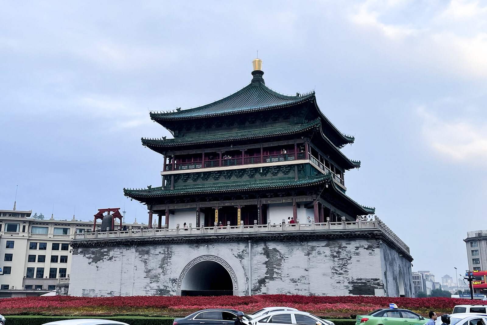 Xi'an Bell Tower in the center of Xi'an.