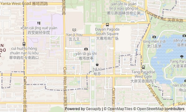 Walk map: Giant Wild Goose Pagoda and the “city without night”