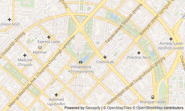 Walk map: Tamanian’s Yerevan: From Republic Square to Matenadaran