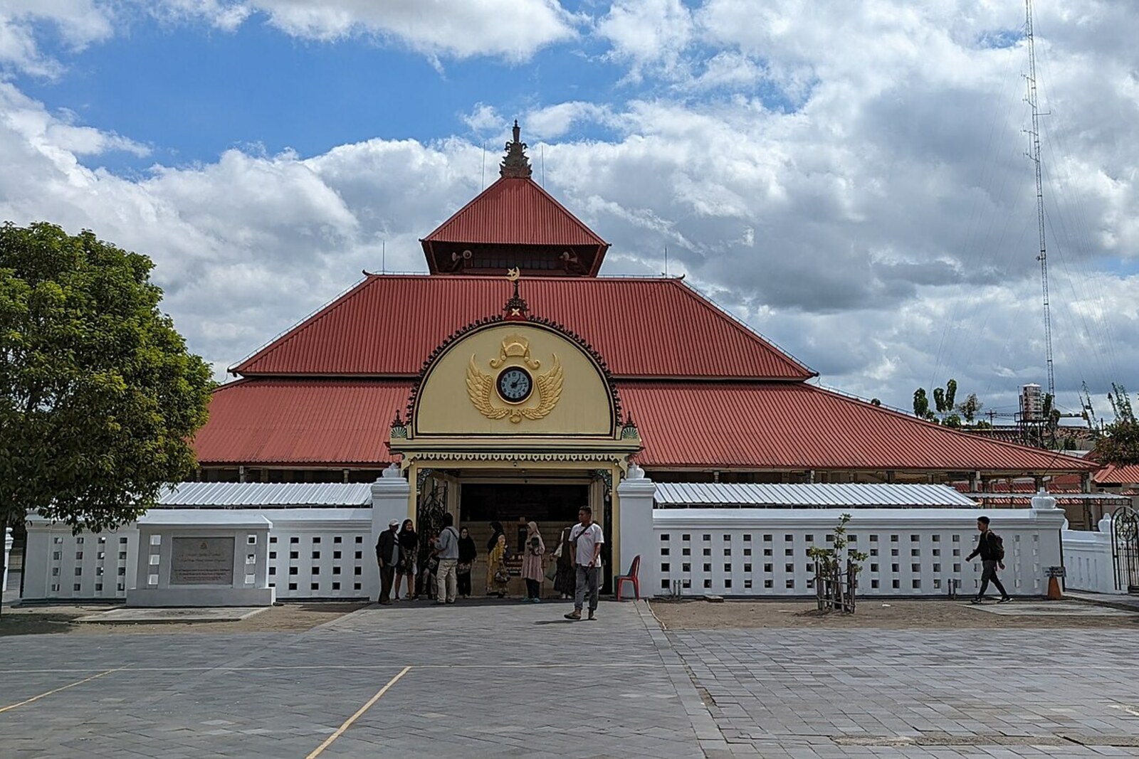 Kauman Great Mosque with a three-tiered roof.