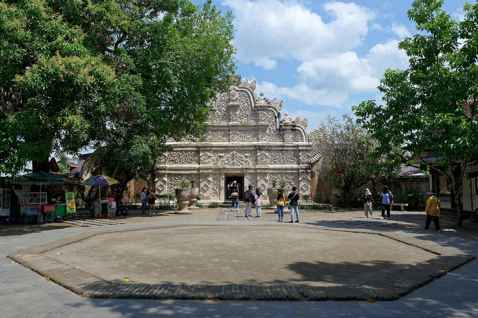 Pools and the Umbul Binangun tower at Taman Sari.