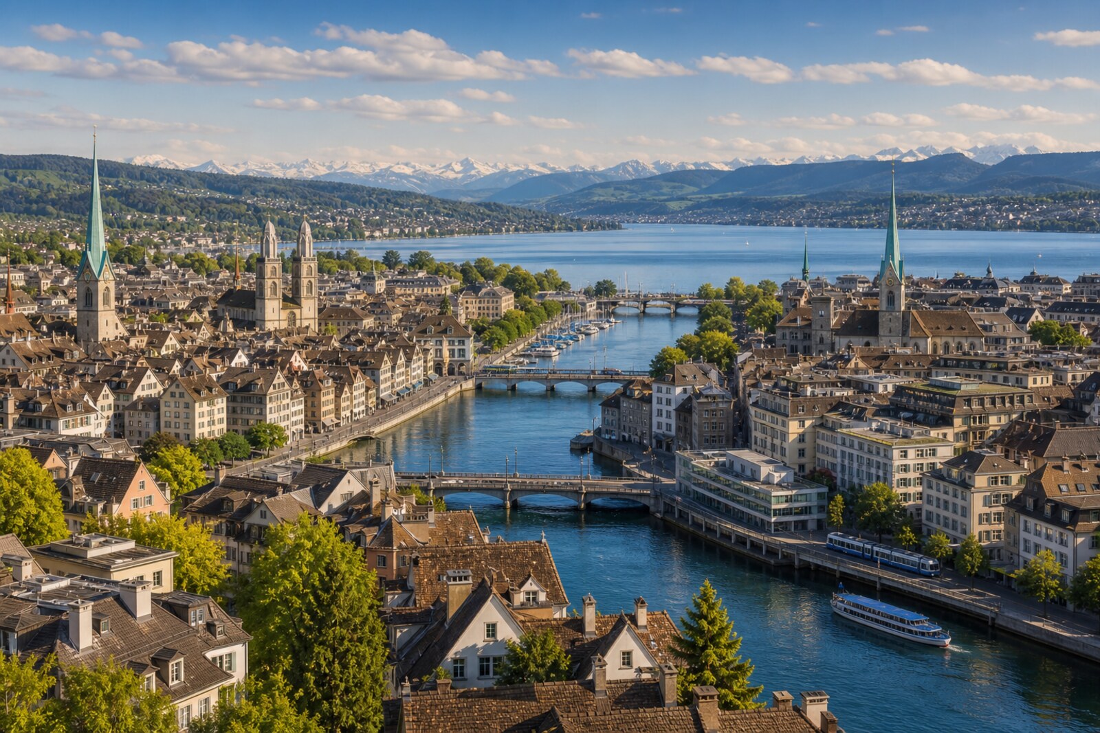 Editorial hero image generated for the city of Zurich
