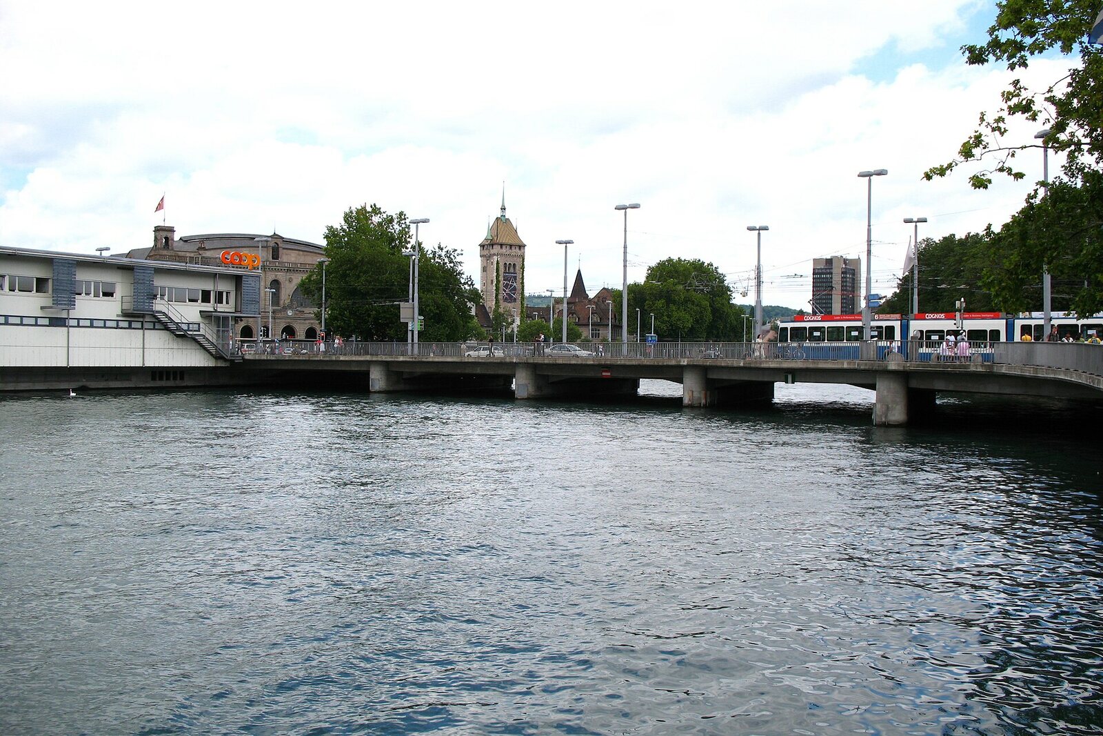 Bahnhofbrücke across the Limmat in Zurich.
